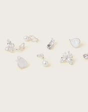 4-Pack Bridesmaid Pearl Clip-On Earrings, , large