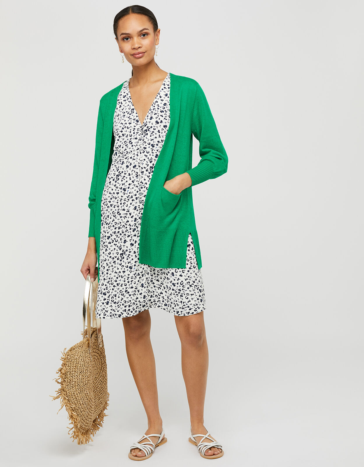 monsoon green cardigan