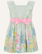 Baby Floral Jacquard Dress, Blue (AQUA), large