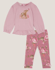 Baby Felicity Floral Top & Leggings Set, Pink (PINK), large