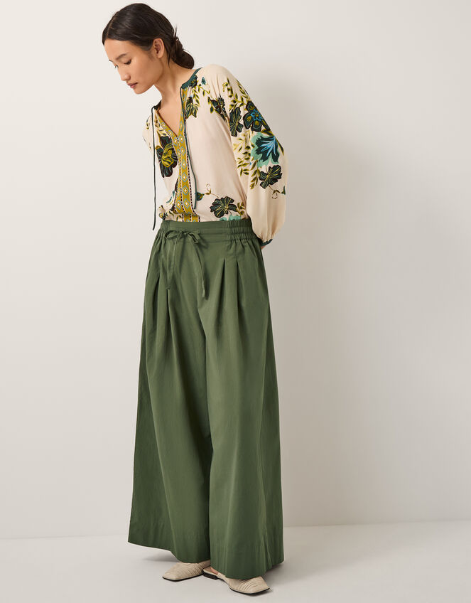 Zenya Floral Print Blouse, Green (GREEN), large