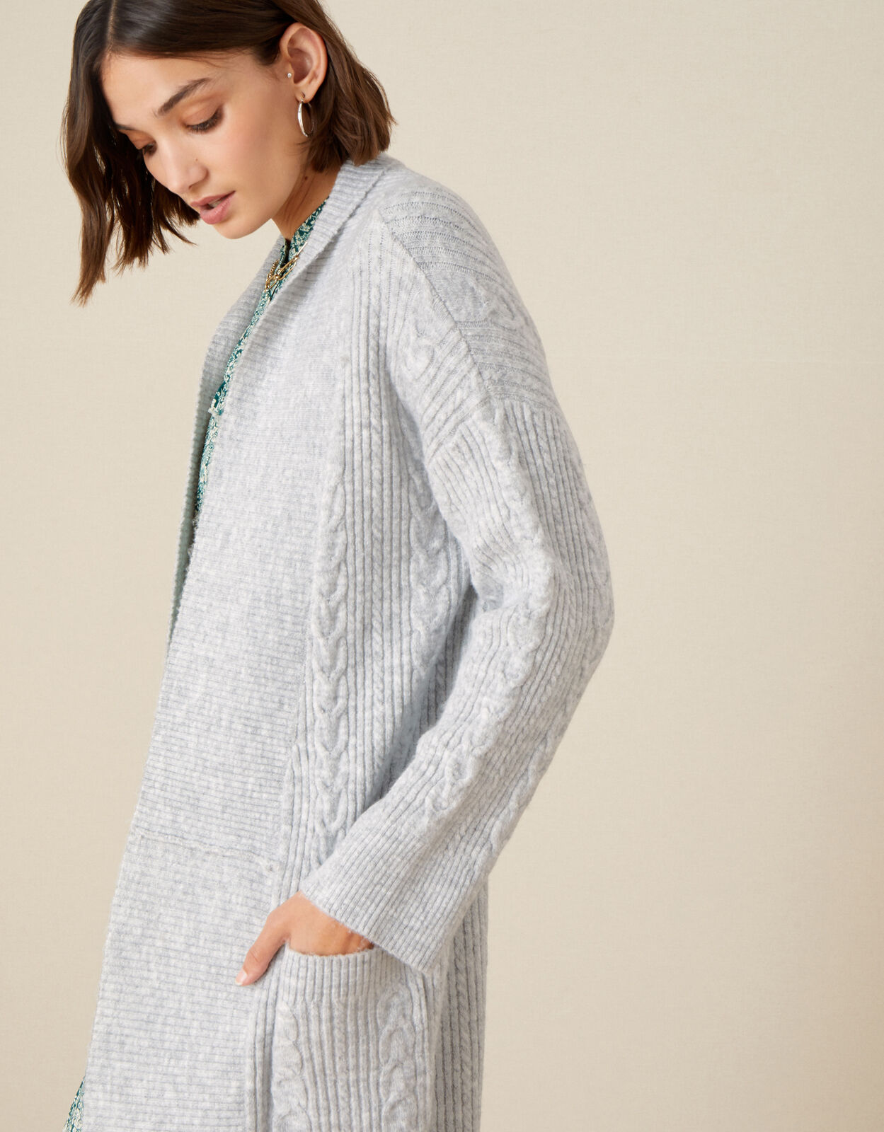 Cable knit coatigan new arrivals