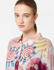 Scotch and Soda Relaxed Print Shirt, Pink (PINK), large