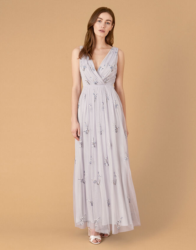 Marisa Embroidered Maxi Dress, Blue (BLUE), large