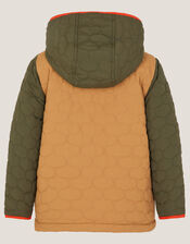 Colourblock Borg Quilted Jacket, Multi (MULTI), large