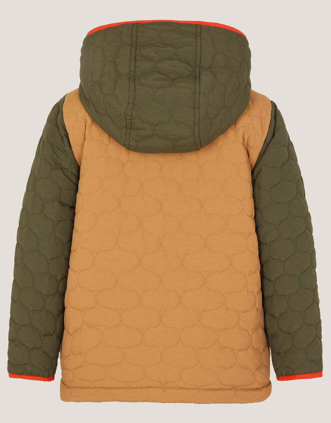 Colourblock Borg Quilted Jacket, Multi (MULTI), large