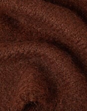 Taya Knitted Triangle Scarf, Cognac (COGNAC), large