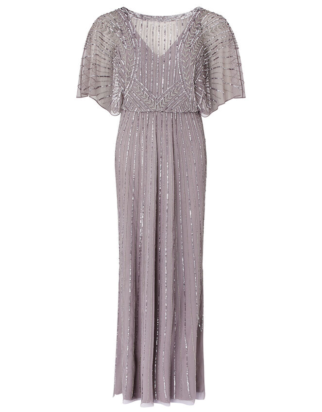 Tatiana Embellished Maxi Dress, Grey (GREY), large