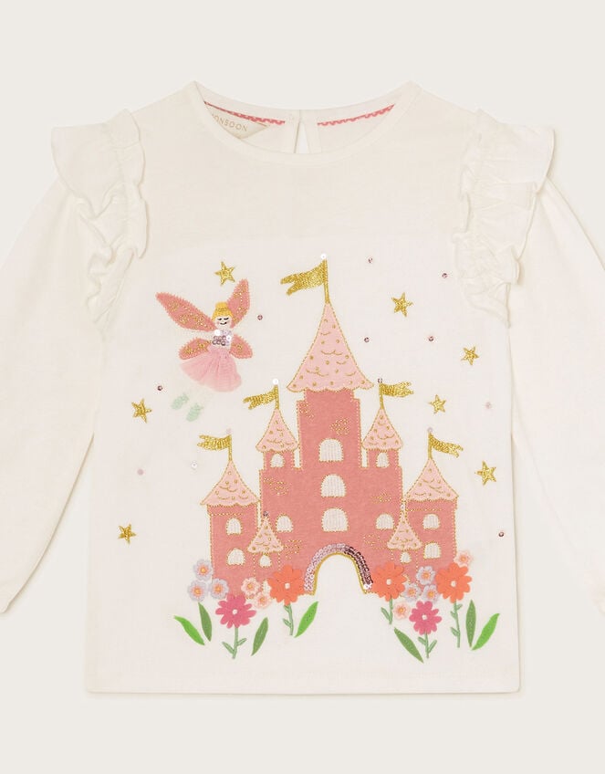 Baby Fairy Castle Long Sleeve Top, Ivory (IVORY), large