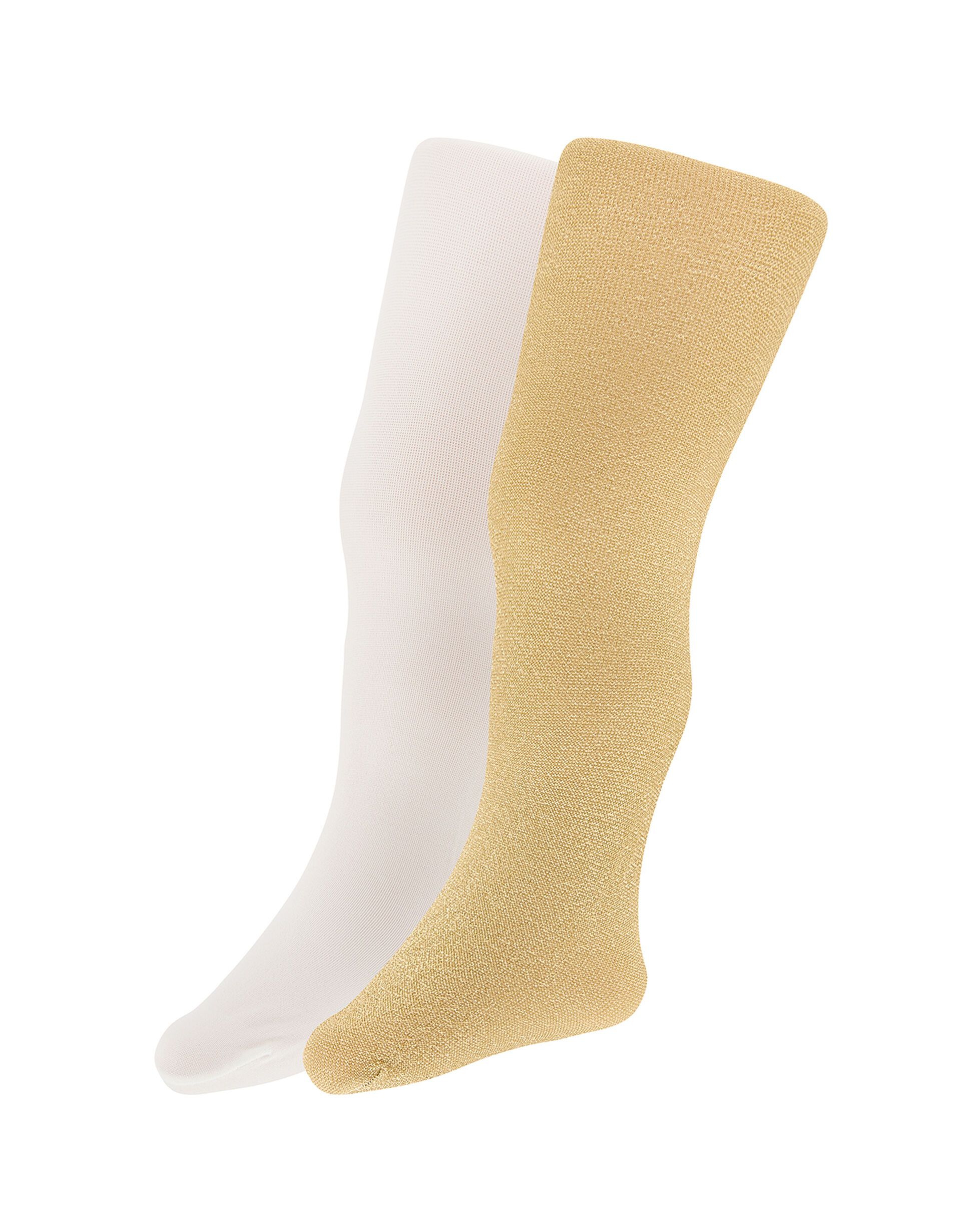 Baby 2 Pack Nylon Tights, Gold (GOLD), large