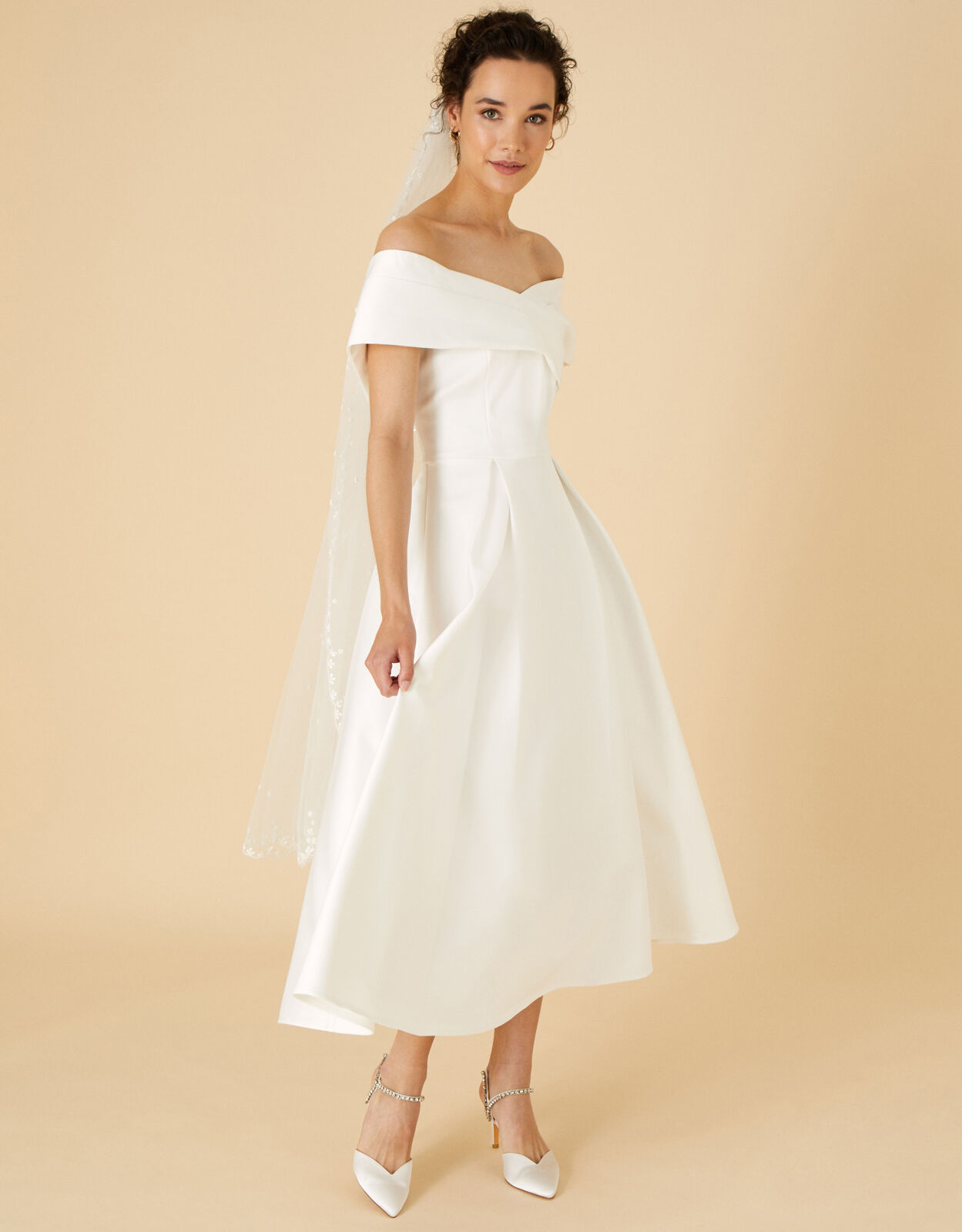Ivory midi bridesmaid dresses sales