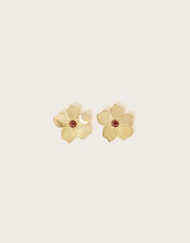 Embellished Flower Earrings, , large