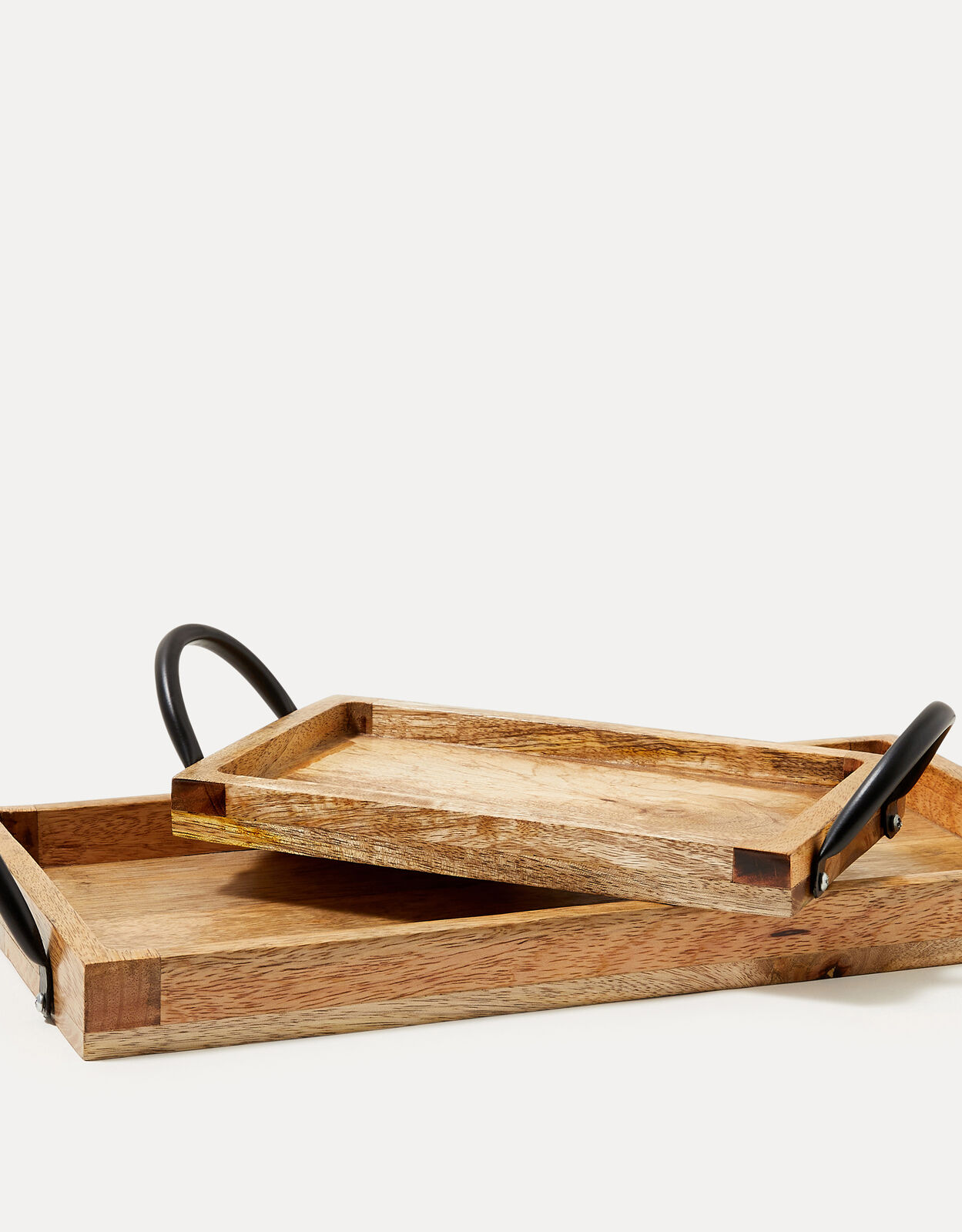Long narrow top wooden tray