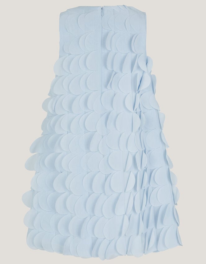 Jazzy Scallop Frill Shift Dress, Blue (BLUE), large