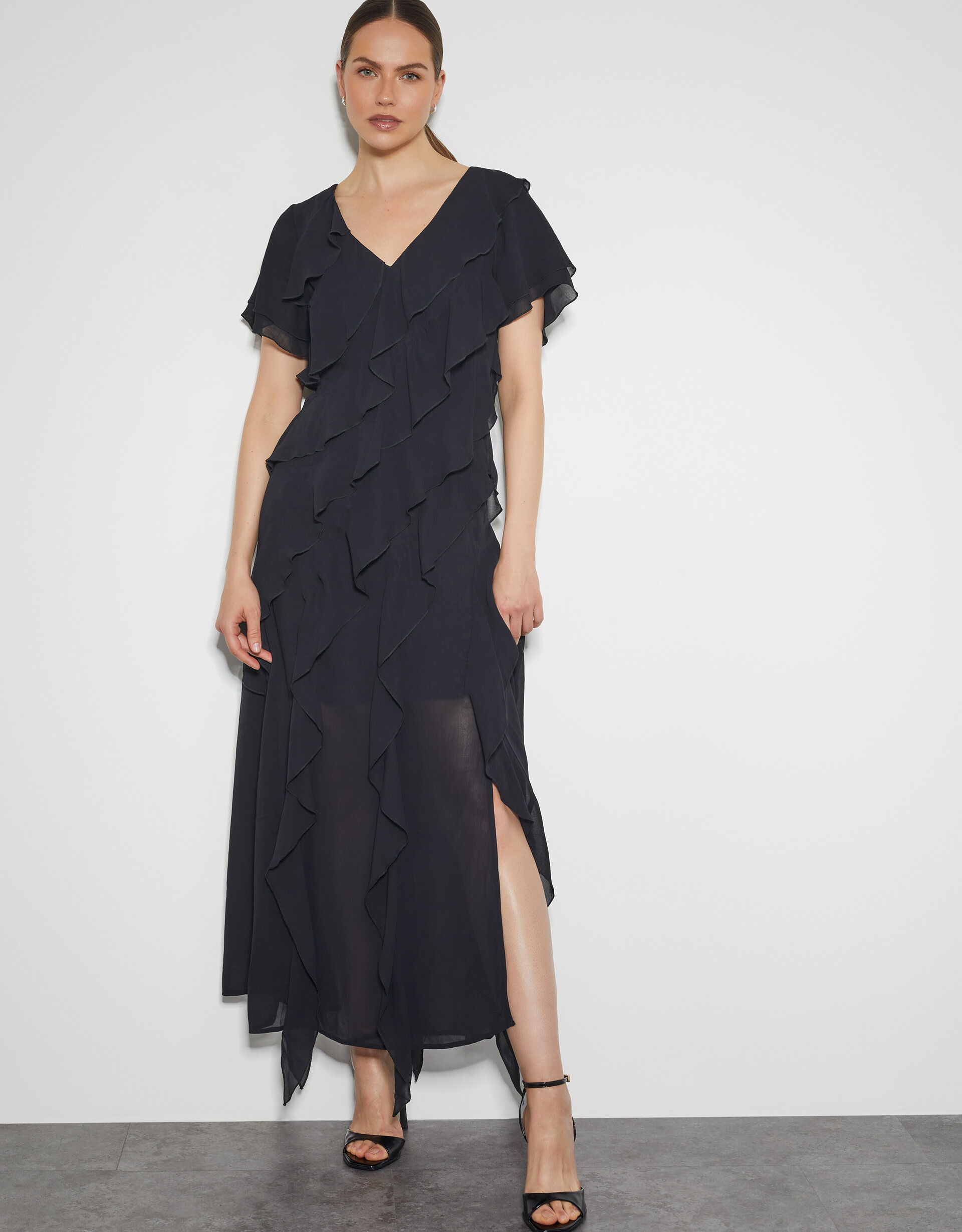 Monsoon grey maxi dress sale