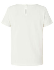 Georgia Giraffe Embellished T-Shirt, Ivory (IVORY), large