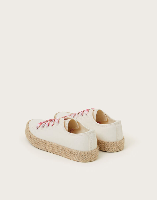 Canvas Espadrille Sneakers, Ivory (IVORY), large