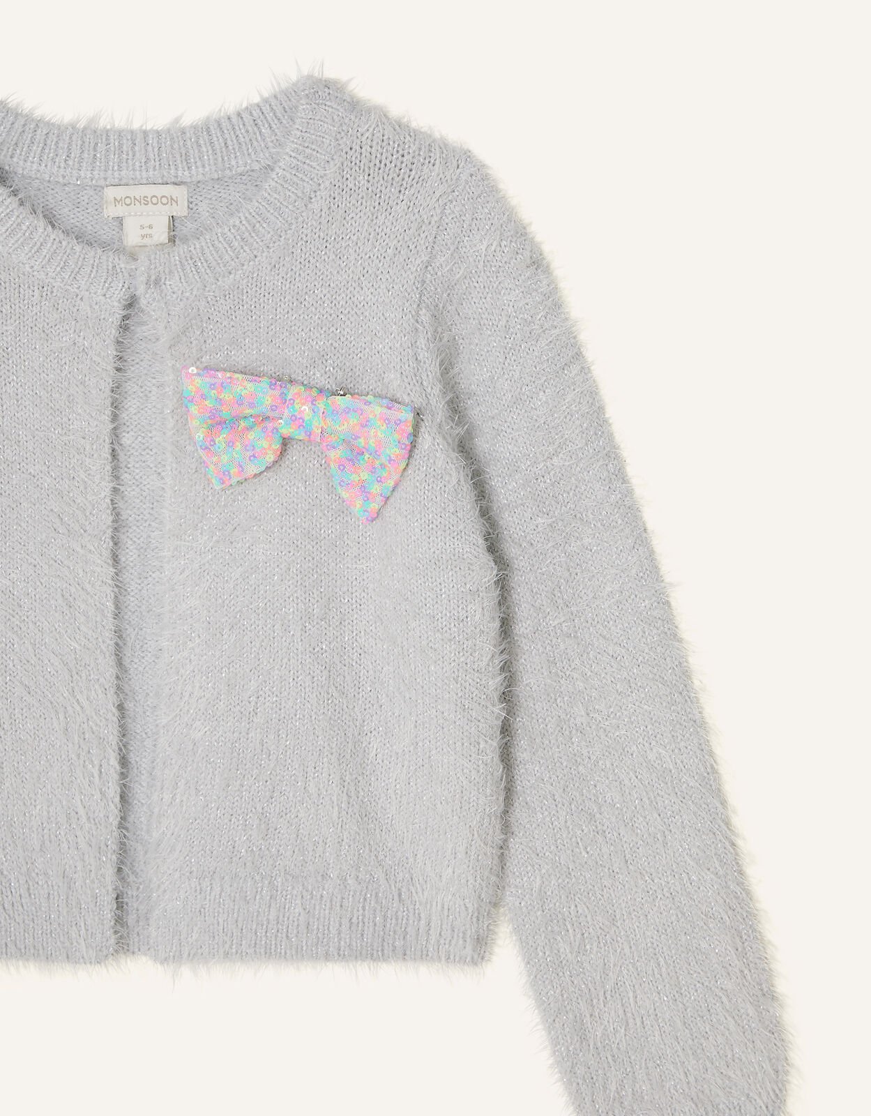 girls black fluffy cardigan