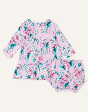 Newborn Floral Dress Set, Pink (PINK), large