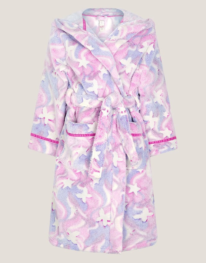 Glow in the Dark Unicorn Dressing Gown, Pink (PINK), large