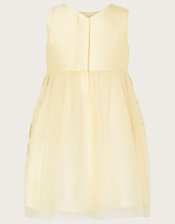 Baby Rose Embroidered Dress, Yellow (LEMON), large