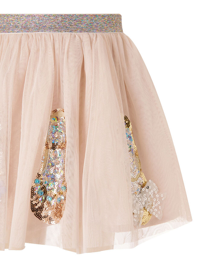 Sparkle Shoe Disco Skirt, Nude (NUDE), large