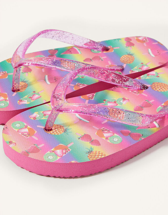 Fruity Rainbow Flip Flops, Multi (MULTI), large