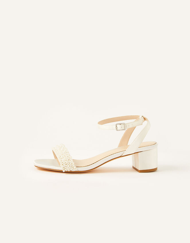 Lisa Low Heel Bridal Sandals, Ivory (IVORY), large