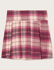 Pleated Tartan Skort, Pink (PINK), large