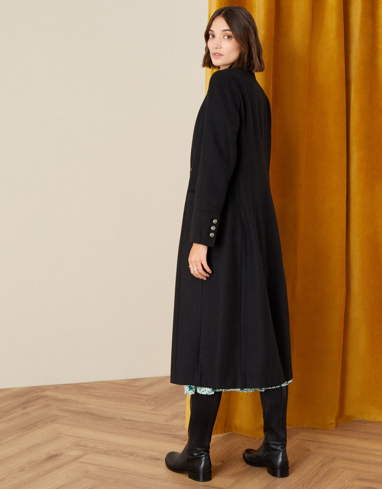 Monsoon black coat on sale