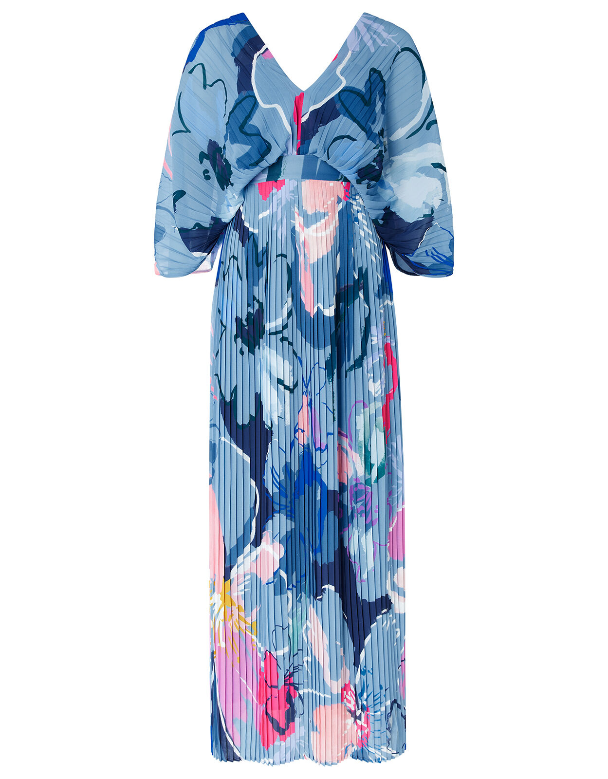 Erica pleated kaftan maxi dress clearance