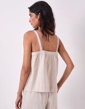 East Zhandra Embroidered Cami Top, Camel (BEIGE), large