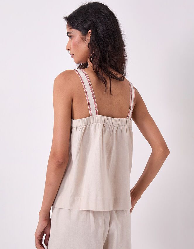 East Zhandra Embroidered Cami Top, Camel (BEIGE), large