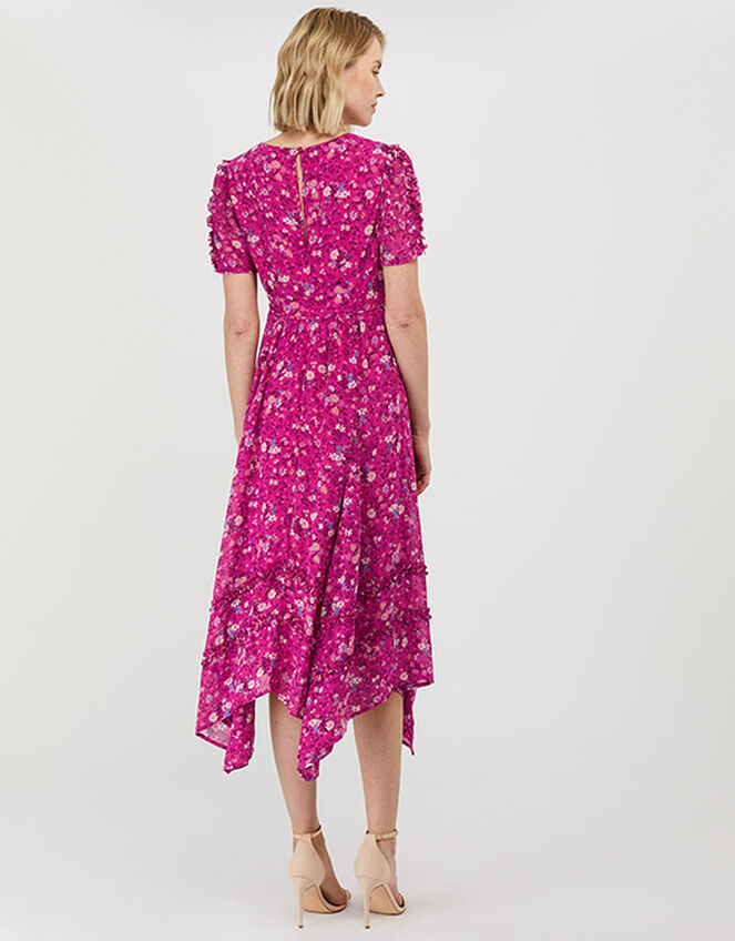 Rebecca Floral Chiffon Dress, Pink (PINK), large