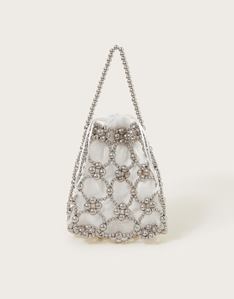 Beau Beaded Drawstring Bag, , large
