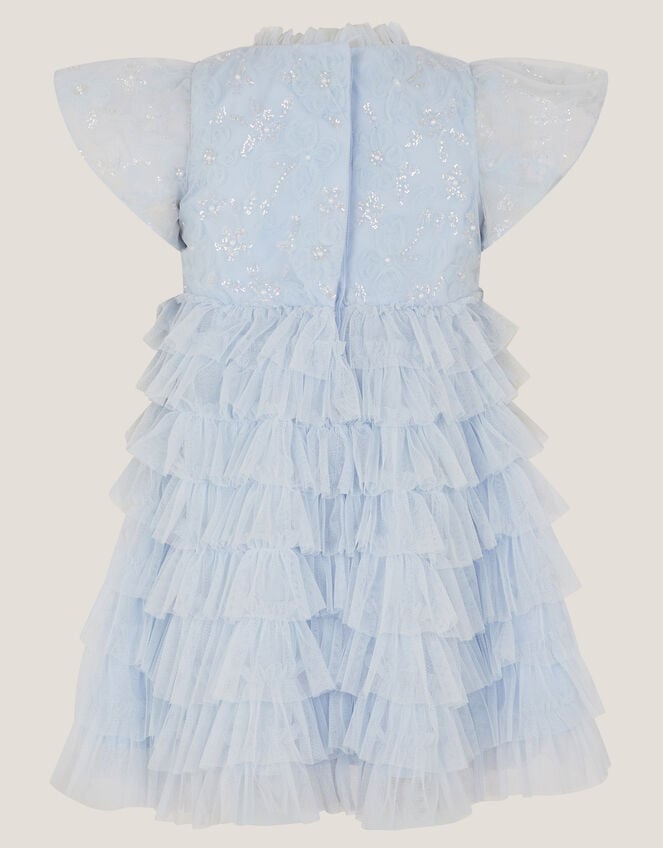 Baby Shikha Embellished Frill Dress, Blue (PALE BLUE), large