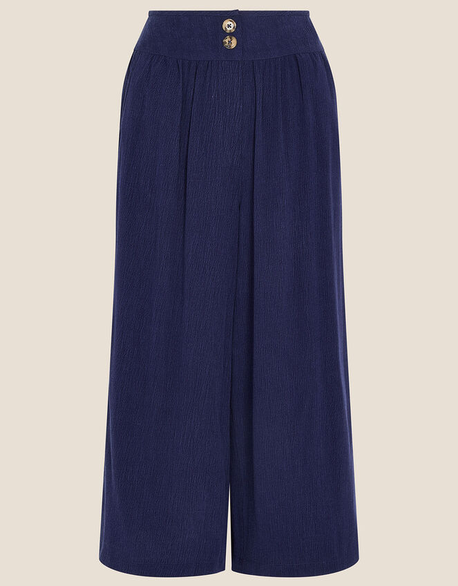 Crop Trousers in LENZING™ TENCEL™, Blue (NAVY), large