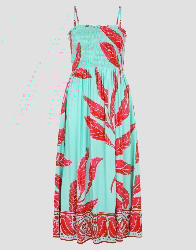 Pamela Palm Print Midi Sundress, Green (MINT), large