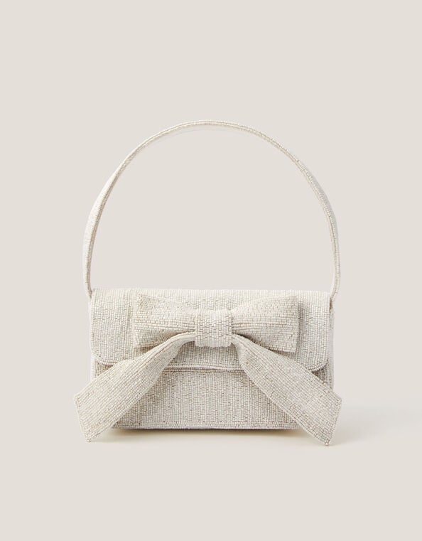 Ayla Beaded Bow Bag, , large
