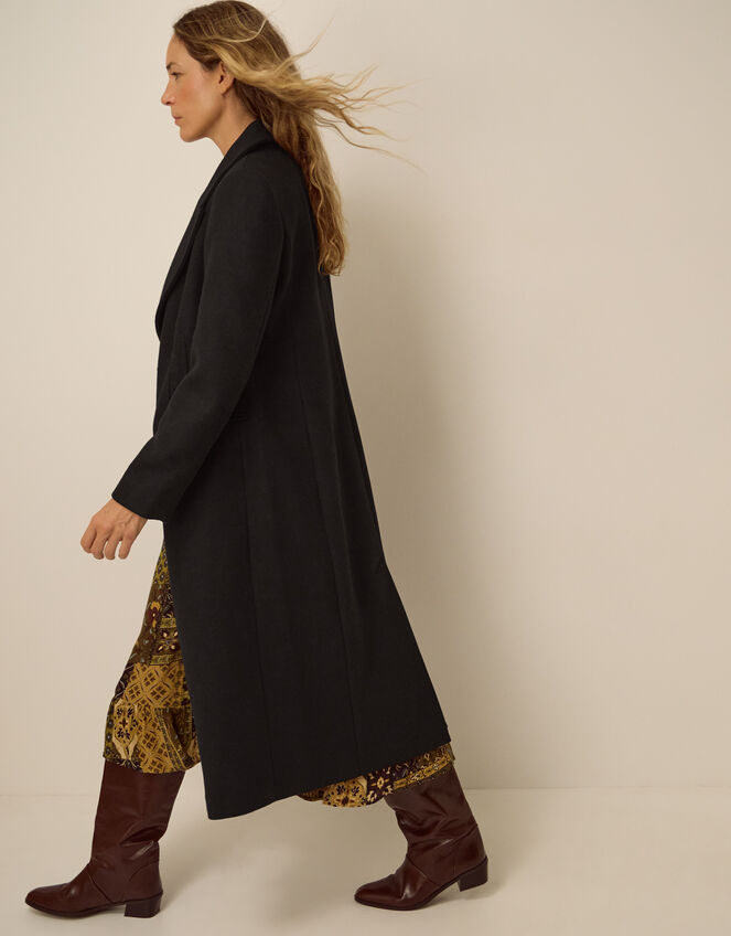 Celia Wool Blend Coat, Black (BLACK), large