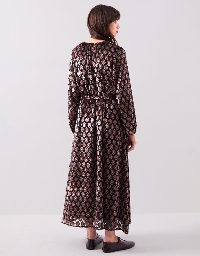 East Pheba Print Maxi Dress, Black (BLACK), large