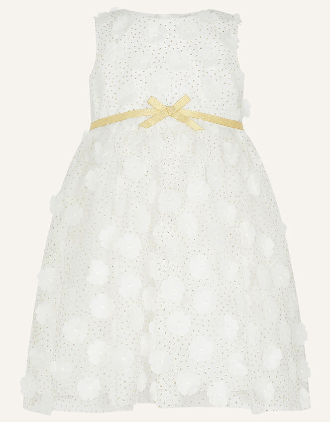Baby Orla 3D Flower Dress, Ivory (IVORY), large