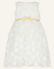 Baby Orla 3D Flower Dress, Ivory (IVORY), large