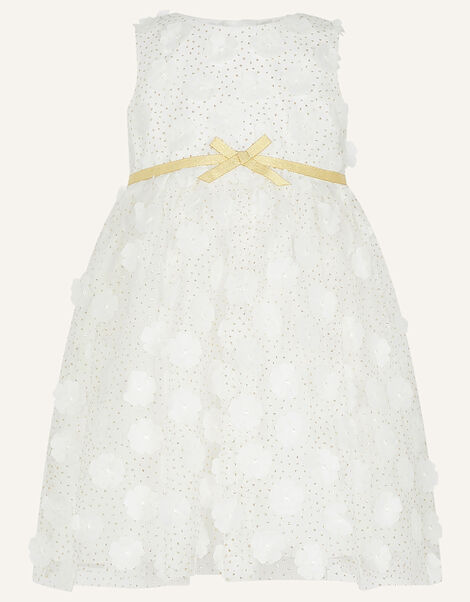 Baby Orla 3D Flower Dress Ivory, Ivory (IVORY), large