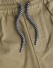 Pull-On Cuffed Pants, Natural (STONE), large