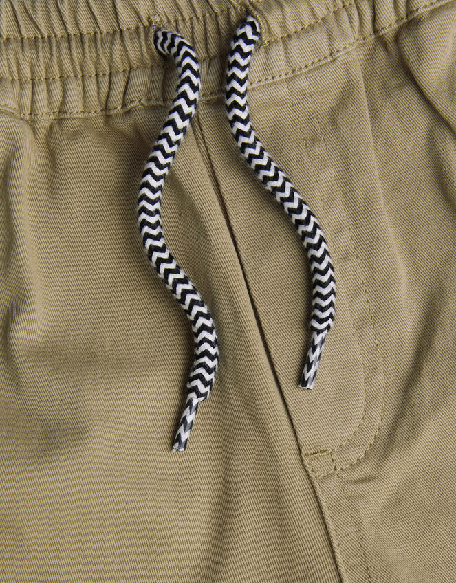 Pull-On Cuffed Pants, Natural (STONE), large