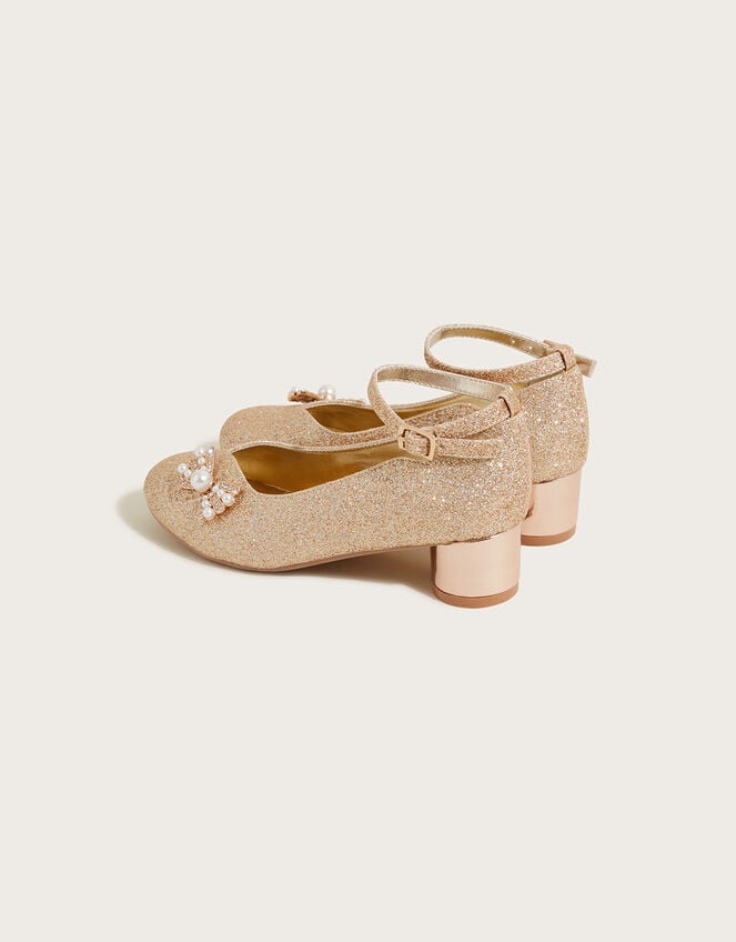 Tulip Butterfly Sparkle Heels, Gold (ROSE GOLD), large