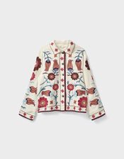 East Odeline Embroidered Dobby Jacket, Ivory (IVORY), large