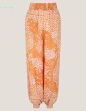Madison Paisley Print Harem Pants, Orange (ORANGE), large
