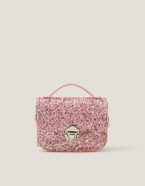 Mini Glitter Satchel Bag, , large